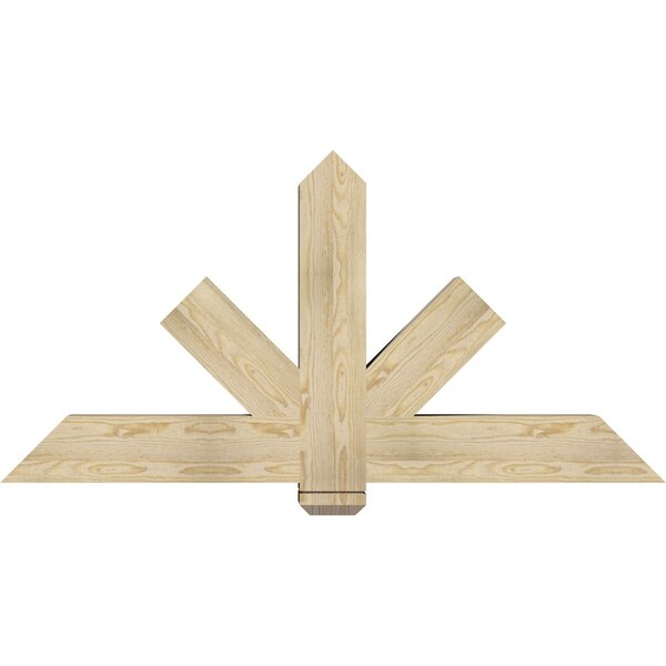 Ekena Millwork Kennewick Rough Sawn Timber Gable Bracket, Douglas Fir, 60"W x 30"H x 6"D x 6"F, 12/12 Pitch GBW060X30X0606KEN00RDF - main